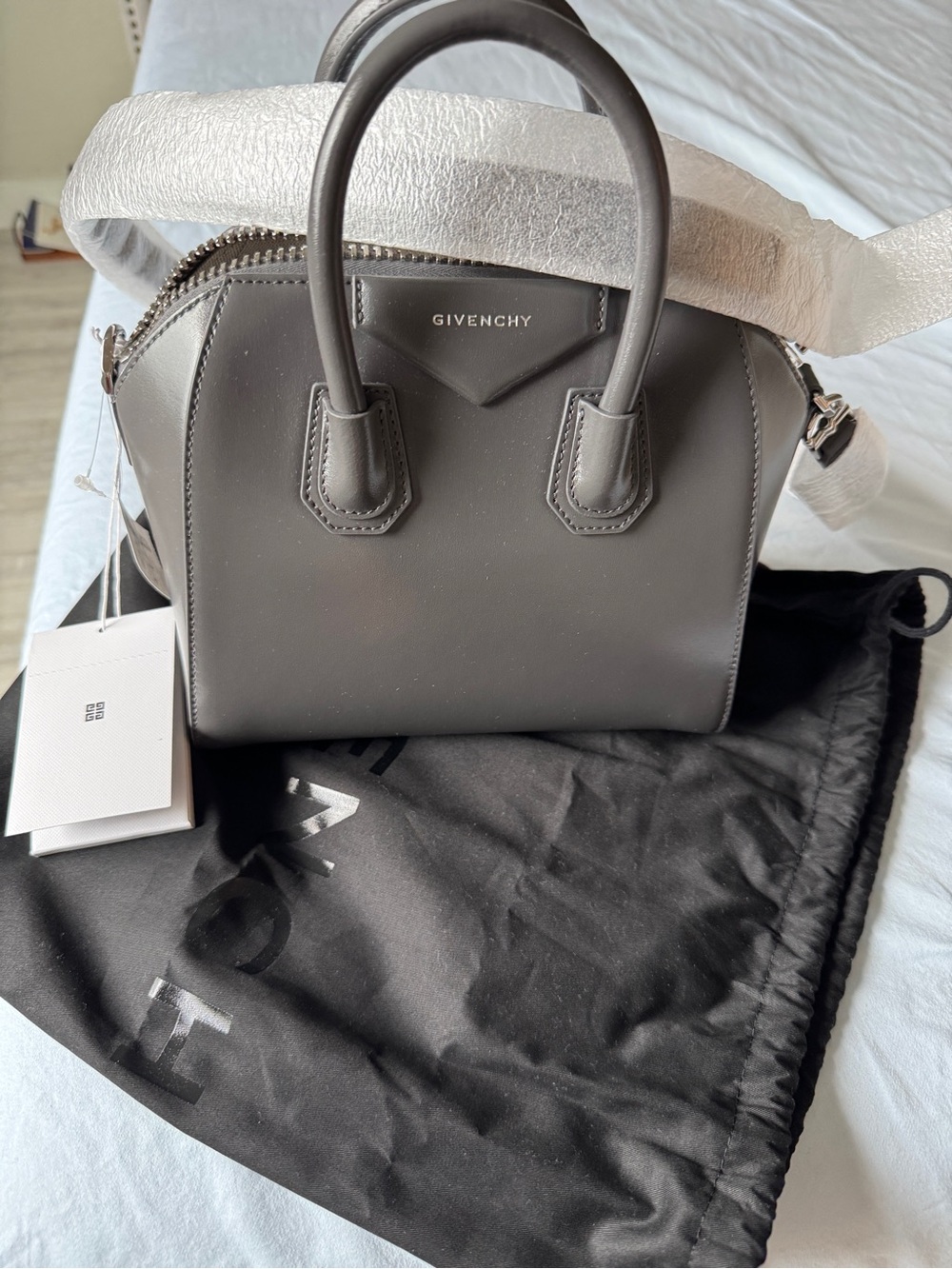 Givenchy Mini Antigona Satchel in Dark Gray